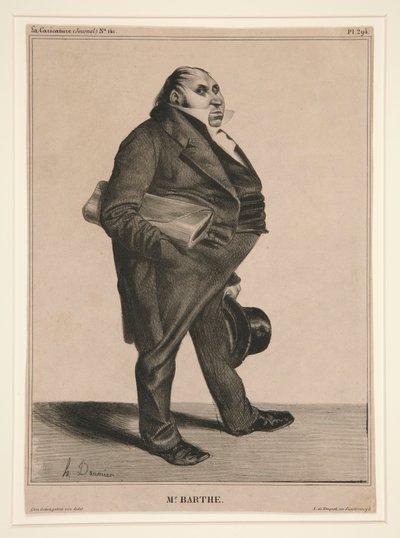 Mr. Barthe, pl. 294 de la série Célébrité de la Caricature - Honoré Daumier