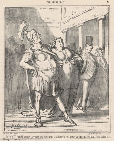 M. et Mme Prudhomme prenant un ... - Honoré Daumier