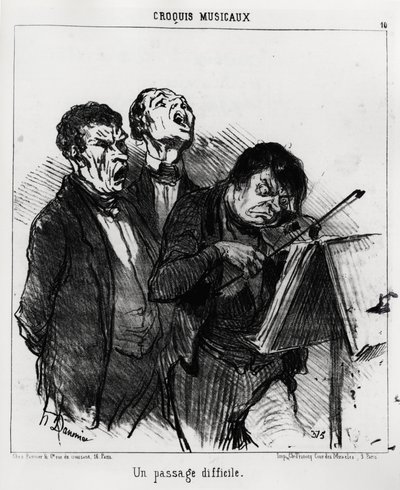 Esquisses musicales : un passage difficile. Illustration d
