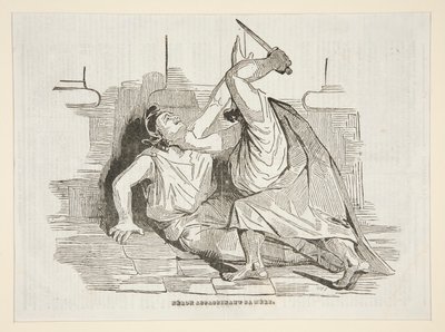 Néron assassinant sa mère - Honoré Daumier
