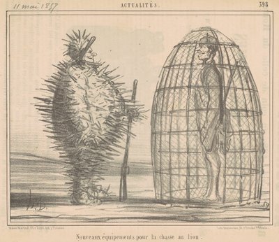 Nouveaux équipements pour la chasse au lion - Honoré Daumier