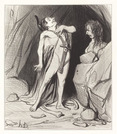 Œdipe chez le Sphinx - Honoré Daumier