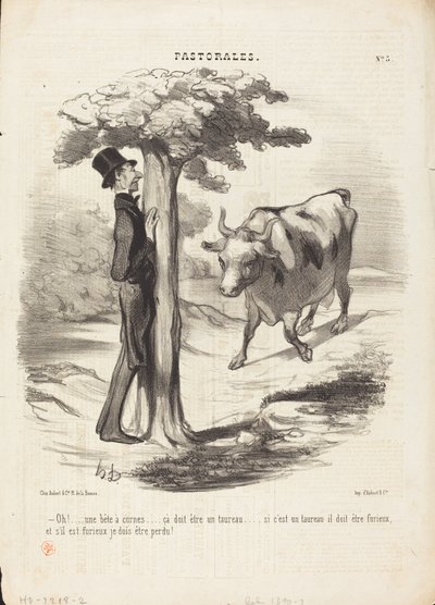 Oh!... une bête à cornes... - Honoré Daumier