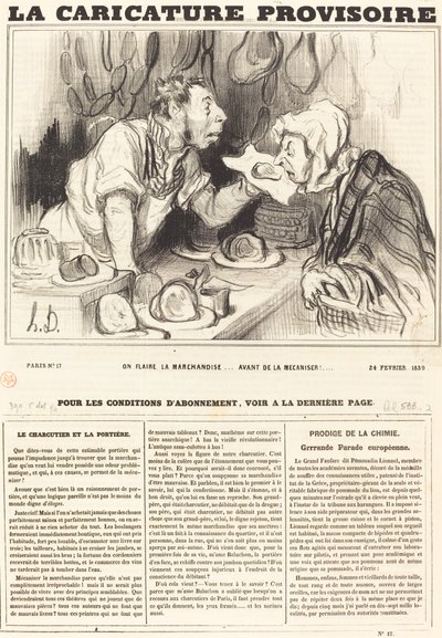 On flaire la marchandise... avant de la mécaniser!... - Honoré Daumier