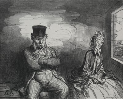 Dans le train : Un agréable compagnon - Honoré Daumier