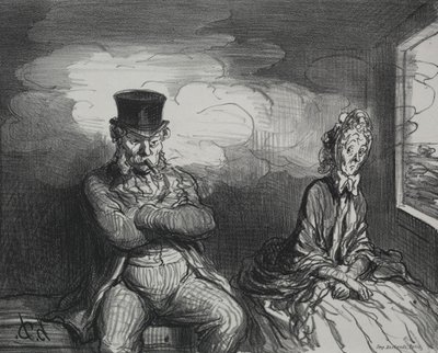 Dans le train : Un compagnon agréable, 1862 - Honoré Daumier
