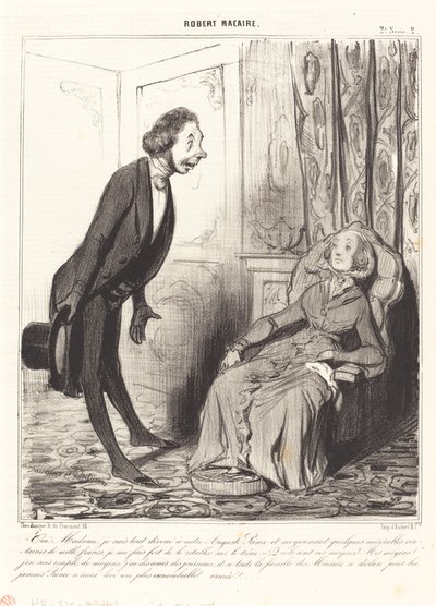 Oui, Madame, je suis tout dévoué à notre... Prince... - Honoré Daumier