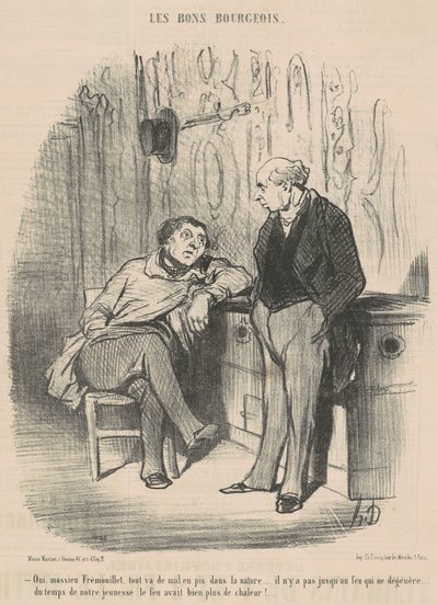 Oui, Monsieur Fremouillet, tout va de mal en pis - Honoré Daumier