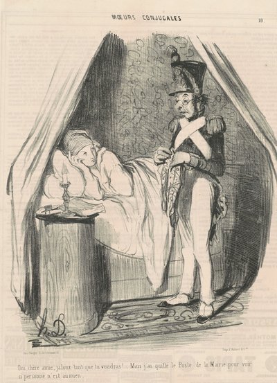 Oui, chère amie, jaloux tant que tu voudras!... - Honoré Daumier