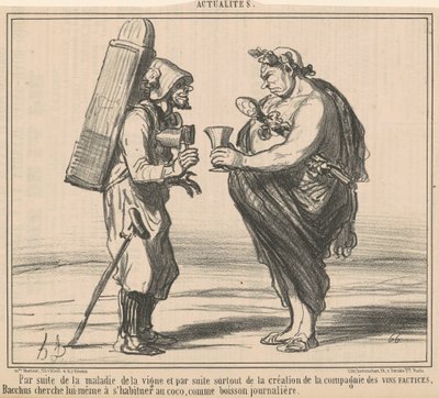 Par suite de la maladie de la vigne - Honoré Daumier
