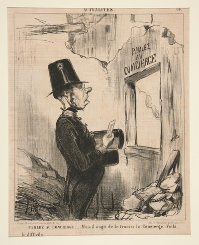 Parlez au concierge - Honoré Daumier
