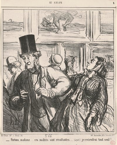Parlons, Madame...ces nudités sont révoltantes... - Honoré Daumier