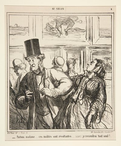 Partons, madame.. ces nudités sont révoltantes - Honoré Daumier