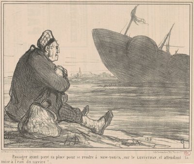 Passager ayant payé ... pour se rendre à New-York - Honoré Daumier