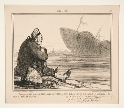 Passager ayant payé sa place pour se rendre à New-York - Honoré Daumier