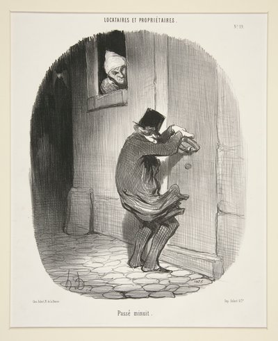 Passé minuit, de Locataires et Propriétaires - Honoré Daumier