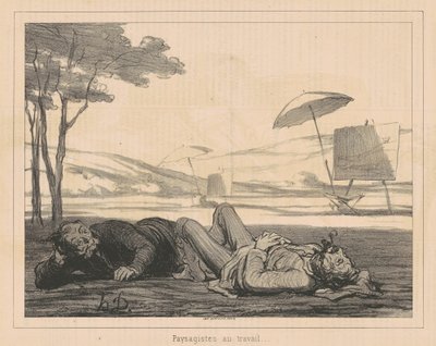 Paysagistes au travail - Honoré Daumier