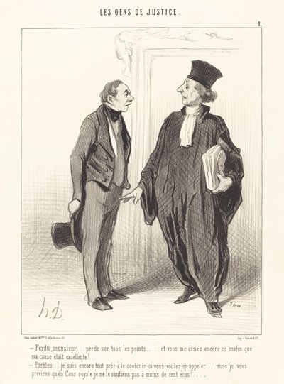Perdu, monsieur... perdu sur tous les points... - Honoré Daumier