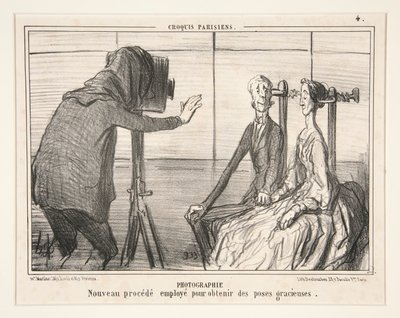 Photographie. Nouveau procédé employé pour obtenir des poses gracieuses, de Croquis Parisiens - Honoré Daumier
