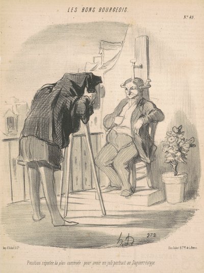 Position réputée la plus commode pour un portrait au daguerréotype - Honoré Daumier