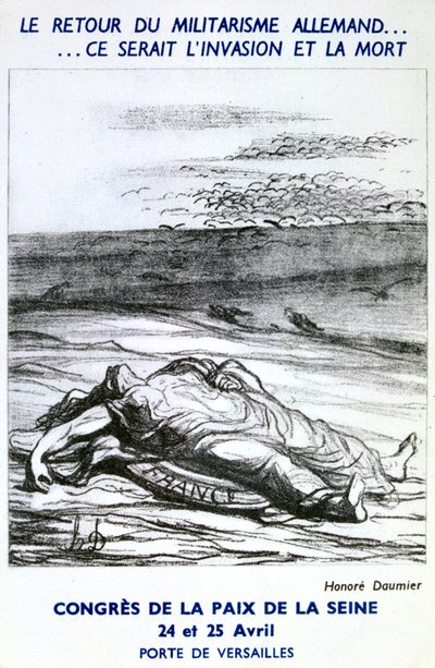 Carte postale publicitaire pour le Congrès de la paix de la Seine, Paris - Honoré Daumier