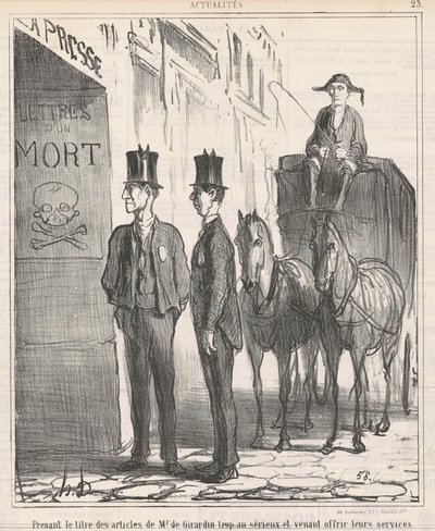 Prenant le titre de M. de Girardin trop au sérieux - Honoré Daumier