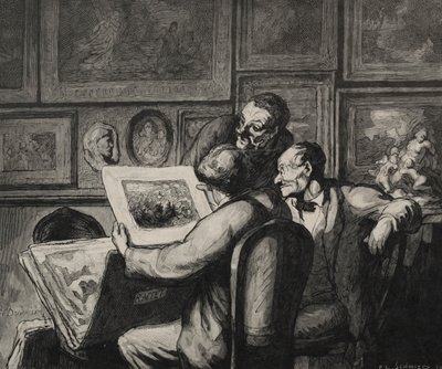 Amateurs de gravures - Honoré Daumier