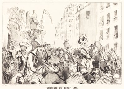 Promenade du Boeuf gras - Honoré Daumier