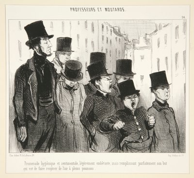 Promenade hygiénique - Honoré Daumier