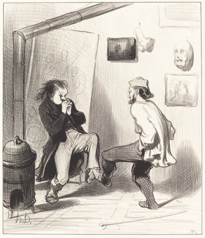 Quand on a brûlé son dernier chevalet! - Honoré Daumier