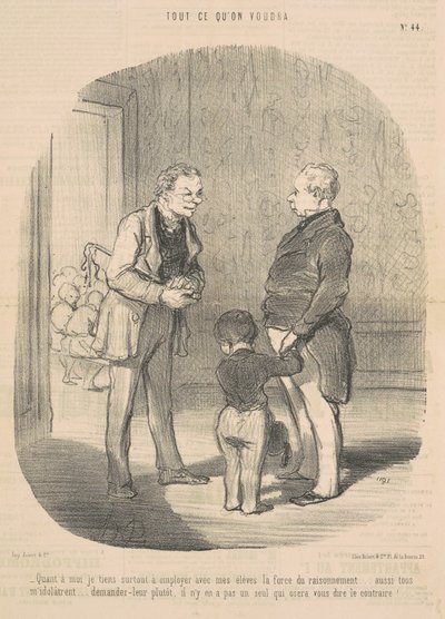Quant à moi je tiens à employer ... la force du raisonnement - Honoré Daumier