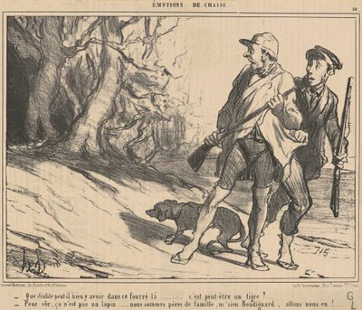 Que diable peut-il bien y avoir dans ce fourré-là? ... - Honoré Daumier