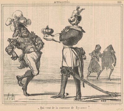 Qui veut de la couronne de Byzance? - Honoré Daumier