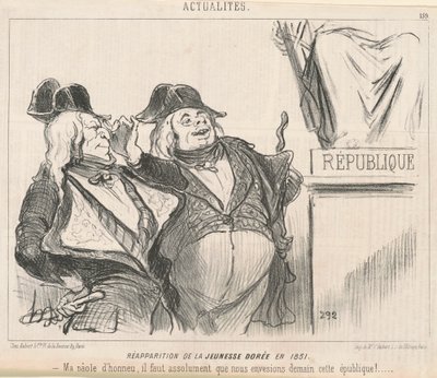 Réapparition de la jeunesse dorée en 1851 - Honoré Daumier