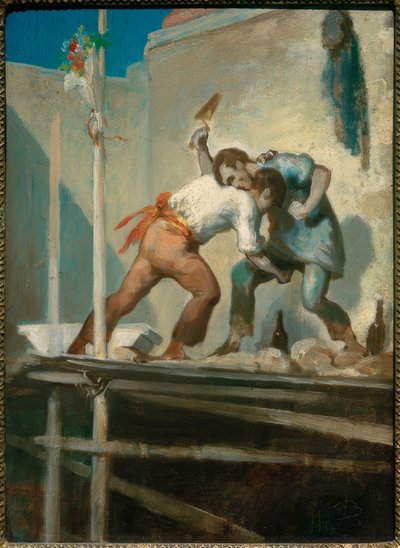 Maçons se battant - Honoré Daumier