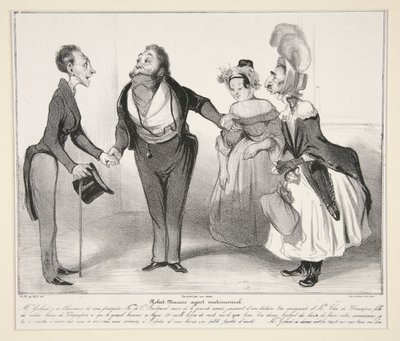 Robert-Macaire agent matrimonial, pl. 16 de la série Caricaturana, de l