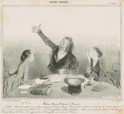 Robert Macaire professeur de français - Honoré Daumier