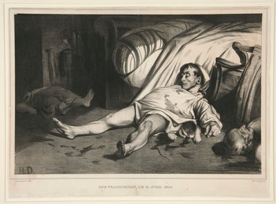 Rue Transnonain, le 15 Avril 1834, publié dans La Association Mensuelle - Honoré Daumier