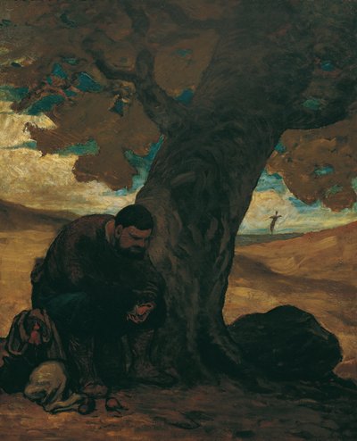 Sancho Panza, se reposant sous un arbre - Honoré Daumier