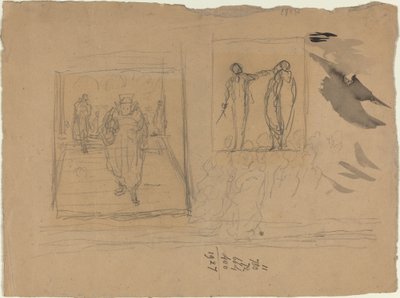 Scène dans un palais de justice - Honoré Daumier