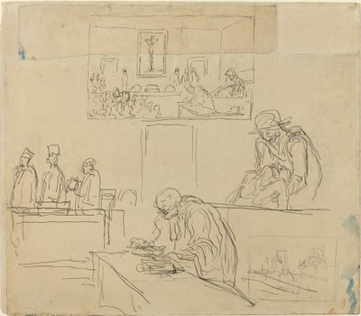 Scène du tribunal (Le verdict) - Honoré Daumier