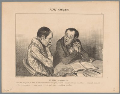 Écrivain conseillant à un collègue de se débarrasser de sa femme - Honoré Daumier