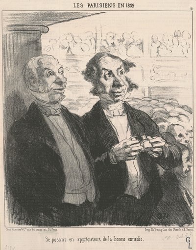 Se posant en appréciateur - Honoré Daumier