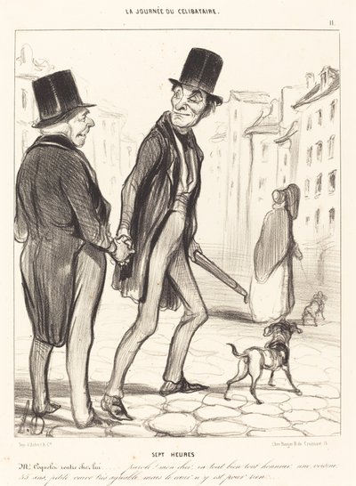 Sept heures - Honoré Daumier