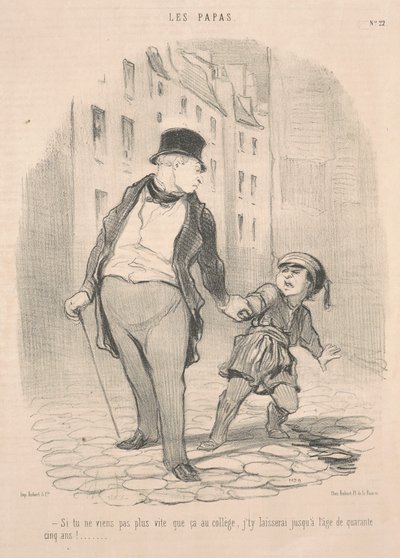 Si tu ne viens pas plus que ça au collège ... - Honoré Daumier