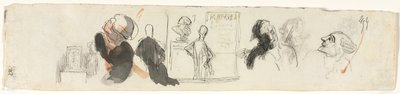 Esquisses de diverses figures (verso) - Honoré Daumier