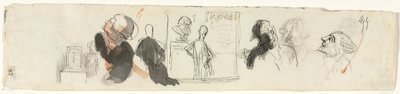 Croquis de diverses figures, troisième quart du 19e siècle - Honoré Daumier