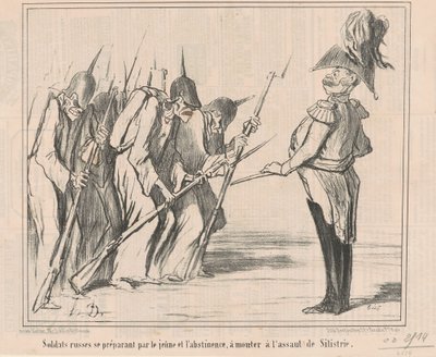 Soldats russes se préparant par le jeûne ... - Honoré Daumier