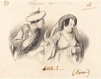 Sortez!... (Bajazet) - Honoré Daumier