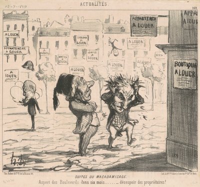 Suites du macadamisage - Honoré Daumier